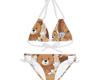 Set bikini con spalline (AOP)