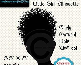 African Girl Silhouette | Silhouettes | Clip Art | Updo Hair Silhouette | Digital Downloads | Digital Art PNG and SVG | Die Cutting Graphics