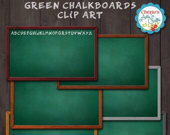 Green Chalkboards Digital Frames | Teacher Supplies | Designer Resources | Digital Scrapbooking Elements | PNG and SVG Files | Digital Frame