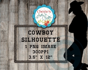 Cowboy Silhouette Clip Art | SVG and PNG Files | Western Clip Art | Rustic Clip Art | Silhouettes | Western Clip Art | Designer Resources
