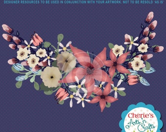 Floral swag clip art | Etsy