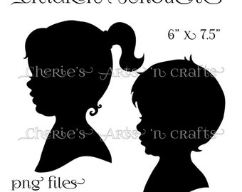 Boy Girl Silhouette Etsy Boy Girl Silhouette Etsy