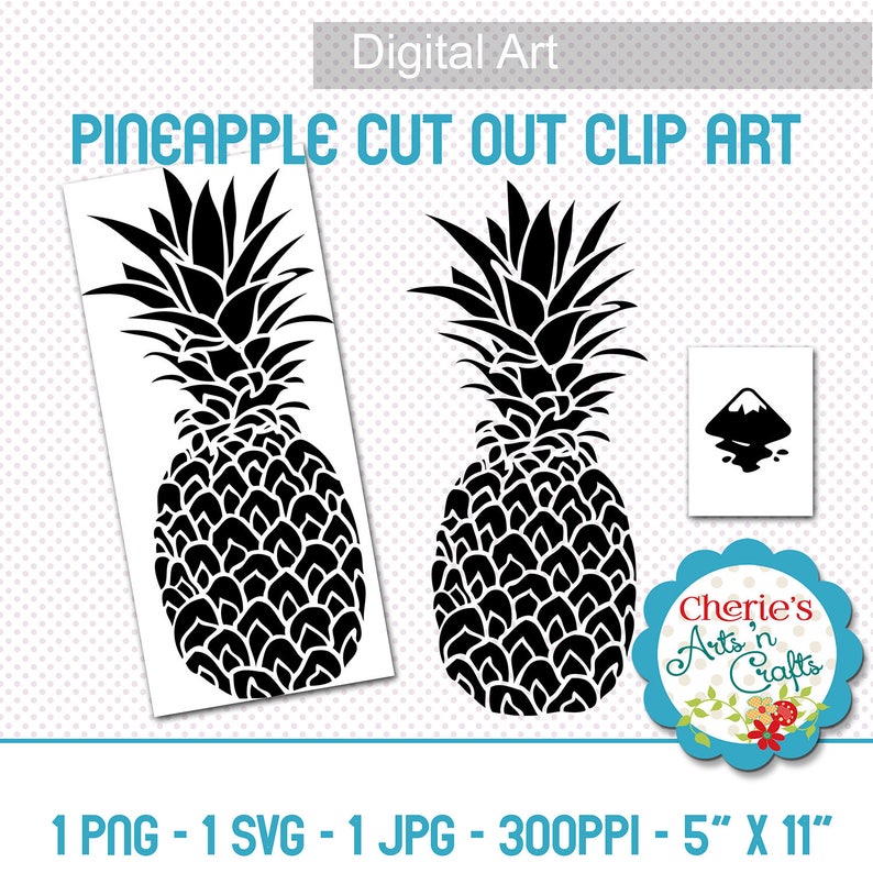 Pineapple Digi Stamp Pineapple Line Art Pineapple PNG Clip Art Instant Download Graphics Designer Resources Digital Illustration image 3