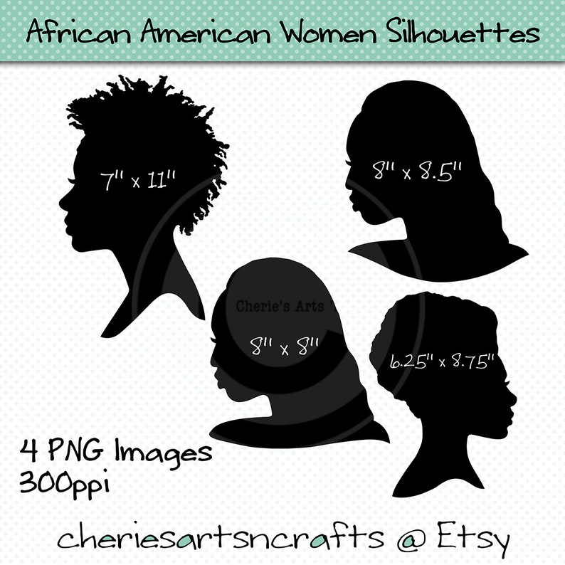 Afro Puffs Little Girl Silhouette Little Girl Silhouette SVG Cut File African American Girl Silhouette Designer Resources Clip Arts image 5