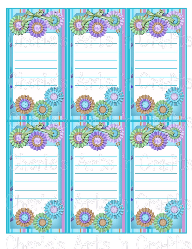 Note Pads Printables DIY Printable Note Pads Digital Download Notepad Templates You Print and Cut Planner Pages PDF Note Pad Papers image 4