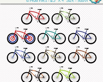 Boys Bikes Clip Art, Boy's Bicycles Cliparts, Digital Scrapbooking Elements, Digital Downloads, Graphics, Cute Clip Art, Scrapbook Supplies