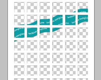 Photoshop PNG Inchies Template, Photoshop Templates, One Inch Squares, Inchies Templates, Instant Download, Templates