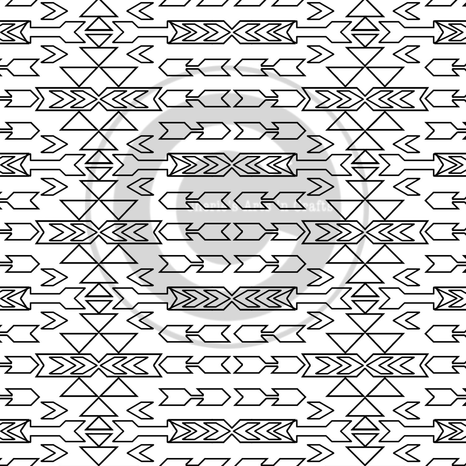 Aztec Patterns Coloring Pages Tribal Patterns Digital - Etsy