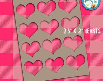 Heart Shapes Template | Designer Resources | PNG and SVG Heart Shapes | Valentine's Day Digital Download Templates | Heart Shape Digital Art