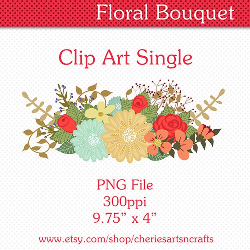 Floral Swag Clip Art Digital Download Graphics Digital Etsy