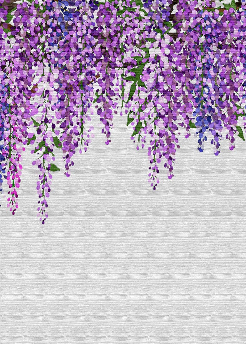 Wisteria Border Clip Art Instant Download Digital | Etsy