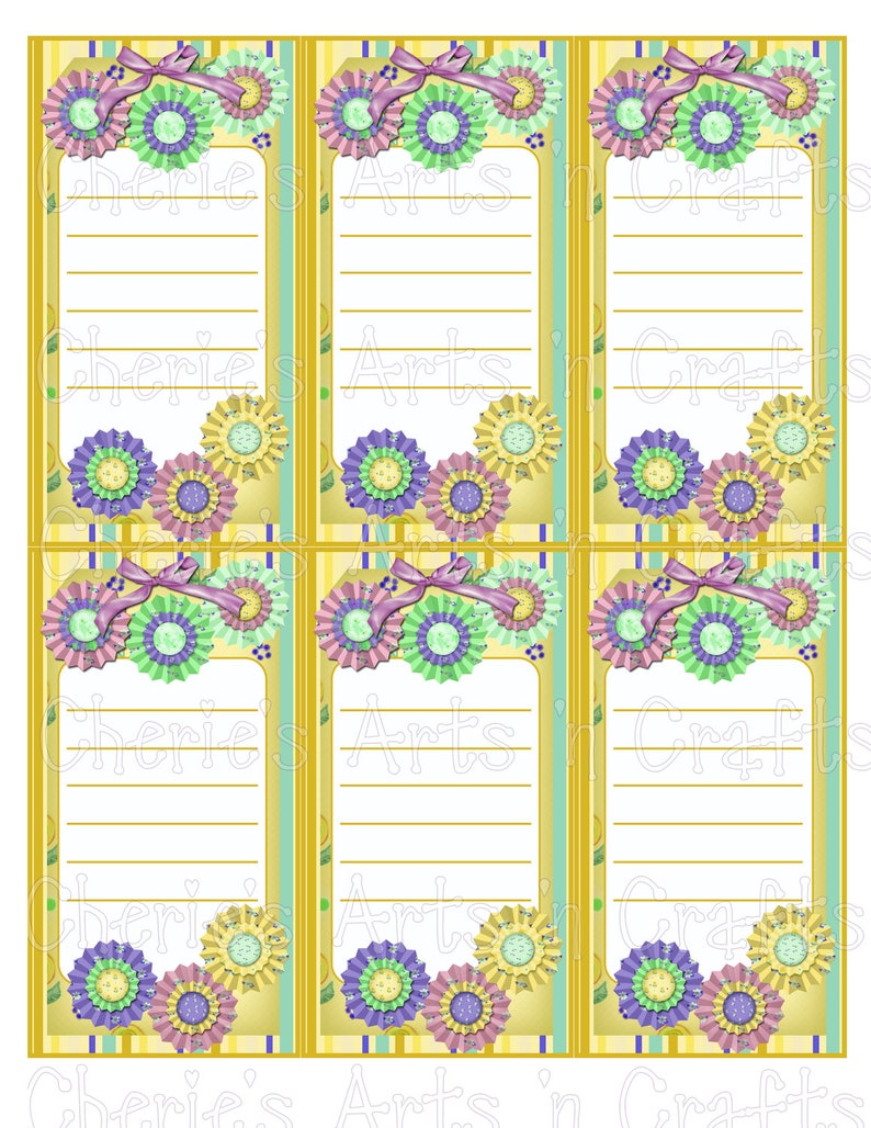 Note Pads Printables DIY Printable Note Pads Digital Download Notepad Templates You Print and Cut Planner Pages PDF Note Pad Papers image 5