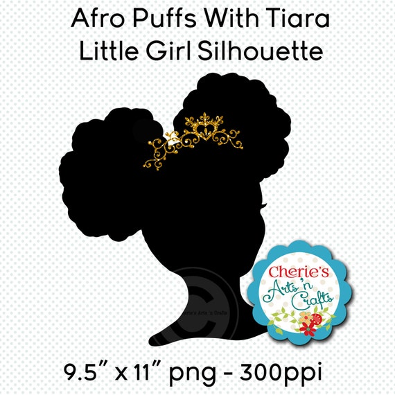 Little Girl Silhouette African Girl Silhouette Natural Etsy