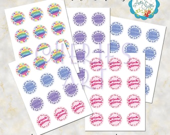 Slime Labels | You Print At Home | 2 Inch Circles Template for Avery Labels | Printable Labels | DIY Craft Labels | Round Labels Templates
