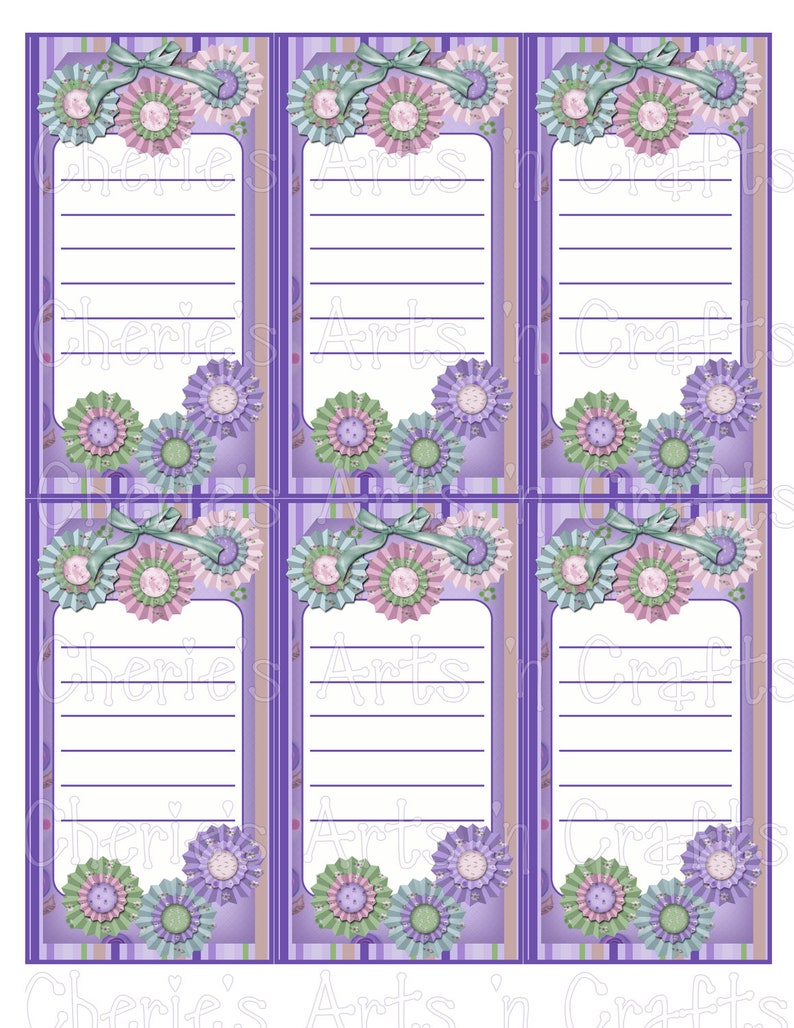 Note Pads Printables DIY Printable Note Pads Digital Download Notepad Templates You Print and Cut Planner Pages PDF Note Pad Papers image 3