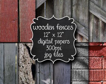 Digital Backgrounds | Wood Fences Photographs, Wood Textures, Wood Graphics, Background Images, Instant Download, JPG Files, Wood Images