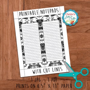 Notepads Printables | Printable Stationery | Digital Download Notepads ...