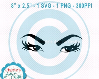 Eyes and Eyebrows Clip Art | SVG and PNG Eyes Clip Art | Designer Resources | Eyes Graphic | Digital Download | Digital Scrapbooking Clipart
