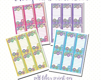 Note Pads Printables | DIY Printable Note Pads | Digital Download Notepad Templates | You Print and Cut Planner Pages | PDF Note Pad Papers