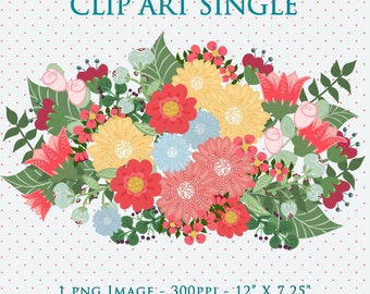 Watercolor Fall Floral Swags Clip Art Floral Graphics