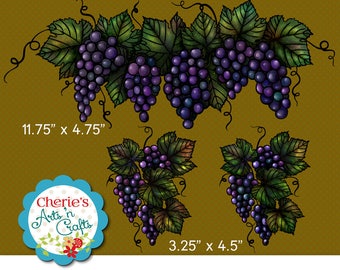 Purple and Red Grapes Clip Art | Designer Resources | PNG Clip Art | Instant Download Digital Illustrations | Autumn Clipart | Fruit Clipart