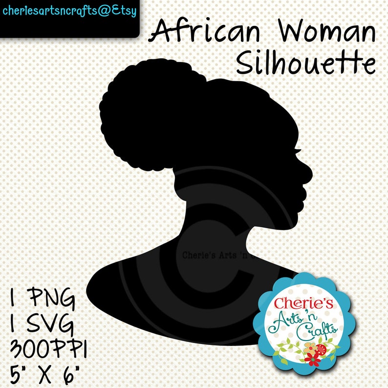 Afro Puffs Little Girl Silhouette Little Girl Silhouette SVG Cut File African American Girl Silhouette Designer Resources Clip Arts image 6