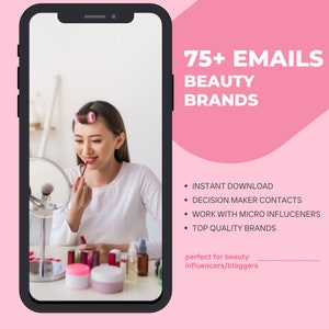 75+ Instagram-Influencer-Marken-E-Mail-Liste, Markenkontaktliste für Fashion Lifestyle Beauty Blogger, UGC, Tiktoker, Personal Branding