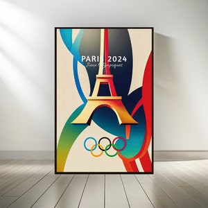 Affiche des Jeux Olympiques et Paralympiques de Paris 2024 - Décoration d'intérieur - Édition limitée de collection - Décoration de chambre - Poster cadeau