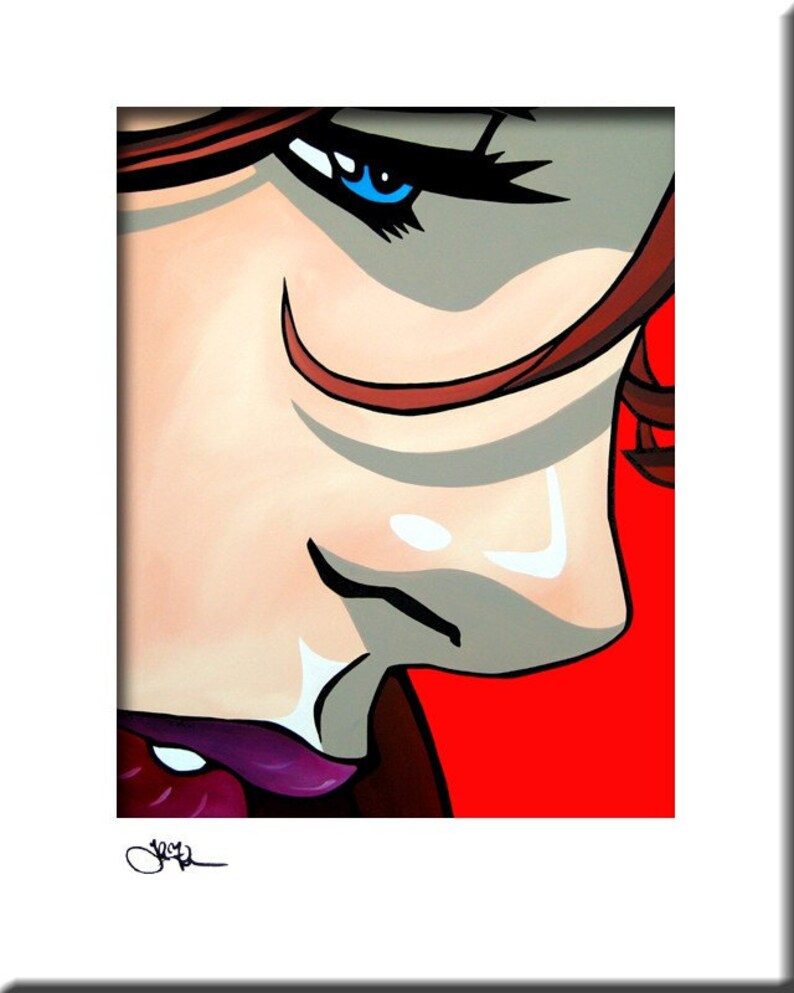 Abstract Painting Modern Pop Art Print Contemporary Colorful Etsy