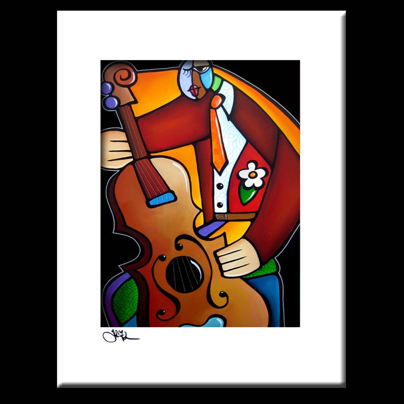 Peinture Abstraite De Jazz Moderne Pop Art Print Décor Etsy