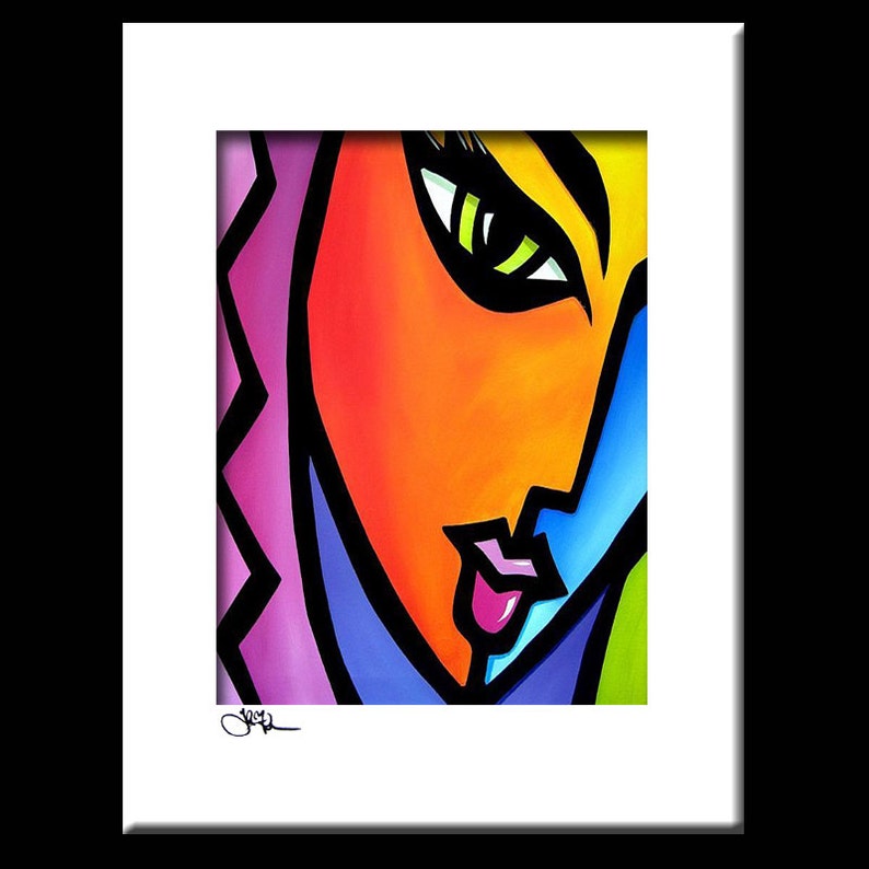 Abstract Pop Art Painting Modern Print Contemporary Colorful Etsy