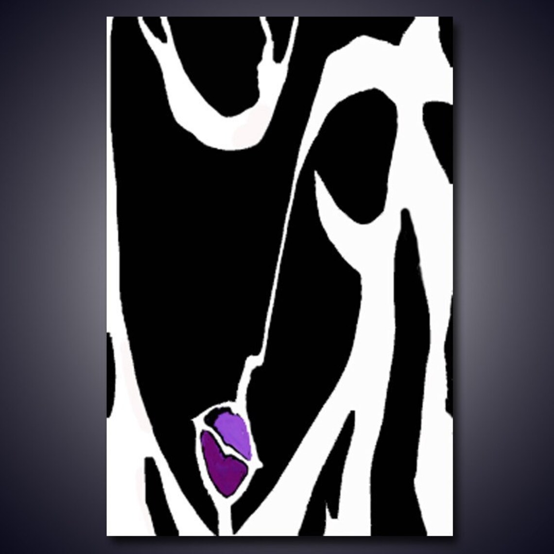 Abstract Painting Modern Pop Art Contemporary Black and White Etsy