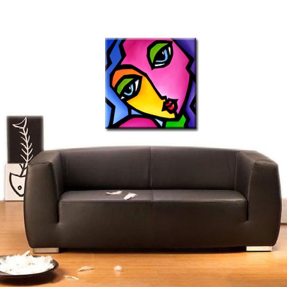 抽象モダンポップアート 抽象画 モダンポップアート 現代ポートレート FACE by Fidostudio