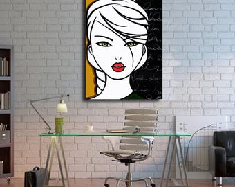 Abstract canvas print Original Modern pop Art Contemporary painting by Fidostudio - Lesson Learned