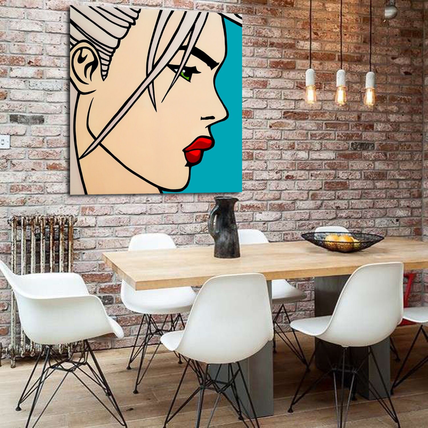 Abstract art painting pop canvas modern colorful comic Etsy