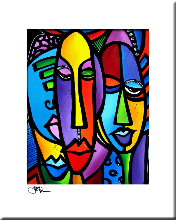 Cranium Original Abstract Painting Modern Pop Art Print Etsy