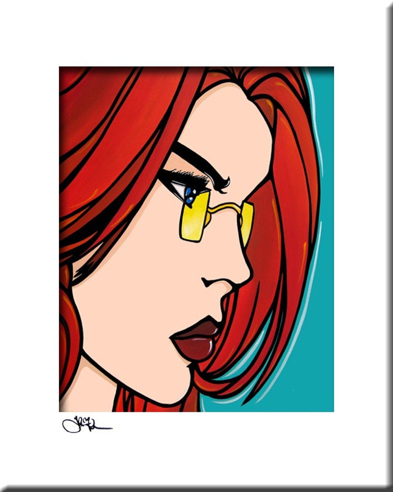 Abstract Painting Modern Pop Art Print Contemporary Colorful Etsy