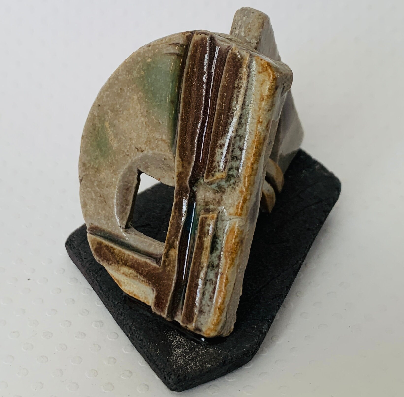 View of Abstract Mini Ceramic Sculpture Desktop - Etsy