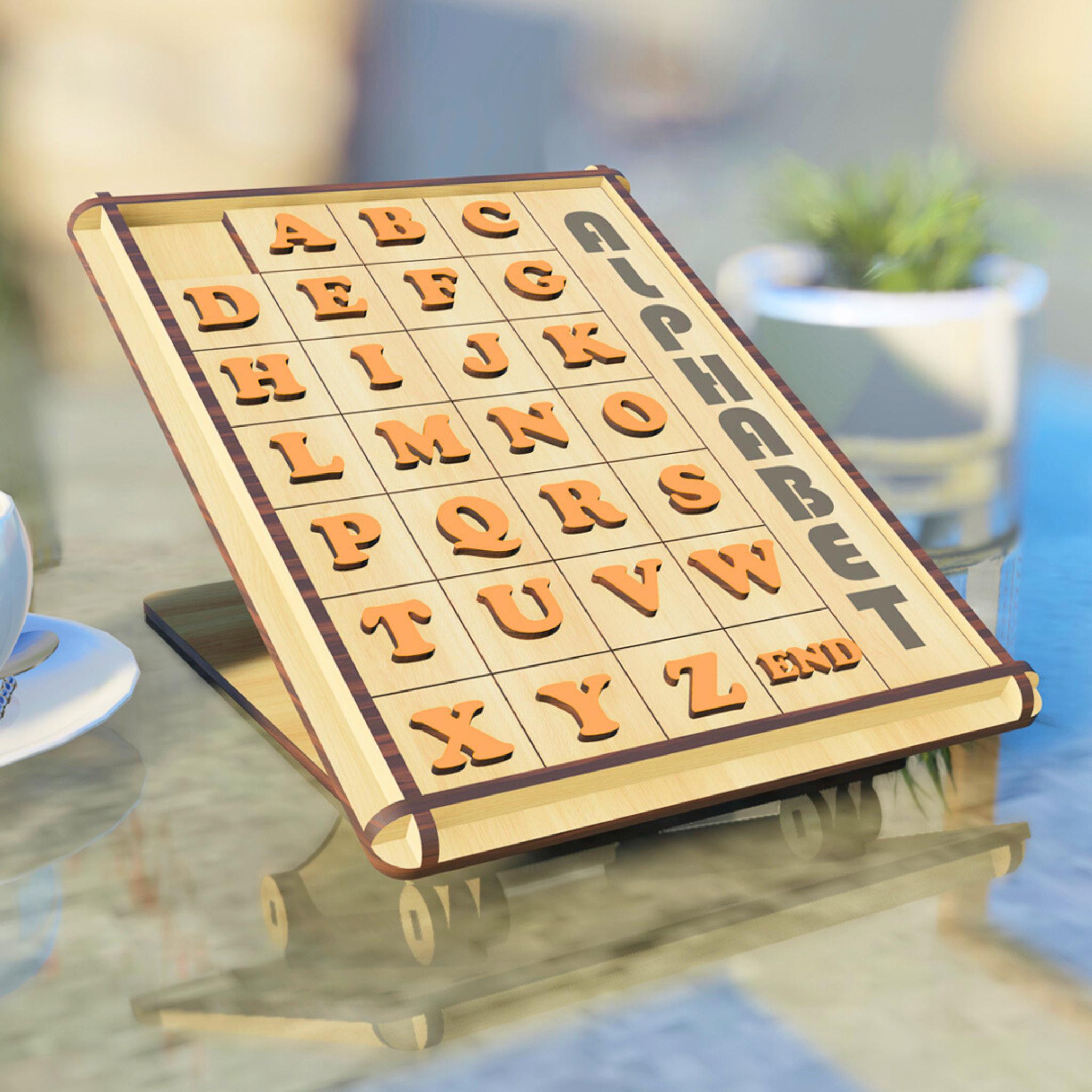 Sliding Letter Puzzles Games for Kids, Wooden Puzzle, Brain Teaser ...