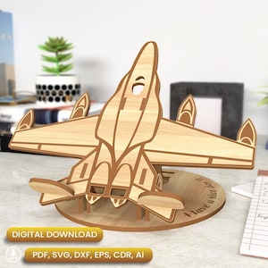 Awesome adjustable airplane tablet holder svg, wooden gift, tablet stand holder, laser cut svg, laptop accessories, svg tablet stand |#N046