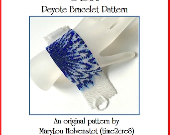 BURST Peyote Cuff Bracelet Pattern / Beadwoven Jewelry Tutorial / PDF Digital Download / 3 for price of 2 / Floral Firework Radiating Petals