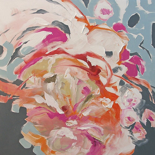 Giclee Print of Original Acrylic Abstract Floral Painting Made Etsy