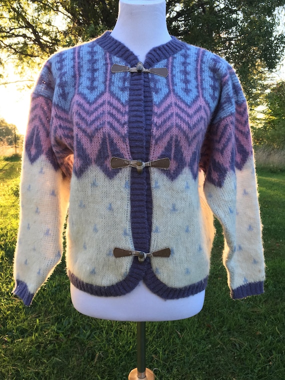 Boho Sweater/ Bohemian Sweater/ Wool Sweater/Vinta