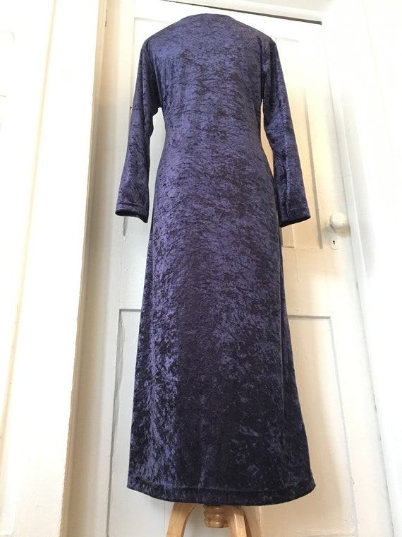 Vintage Velvet Dress/ Crushed Velvet Dress/ 90s D… - image 3