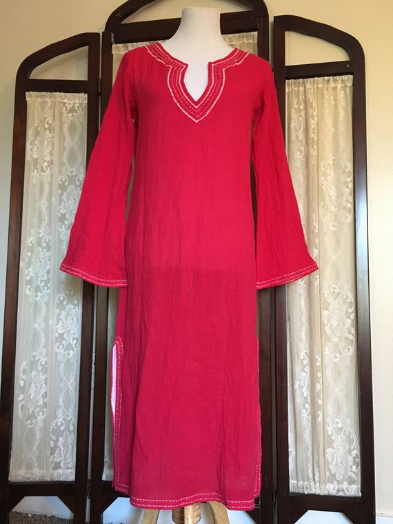 Vintage Tunic/Gauze Dress/Boho Dress