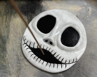 Jack Skeleton Incense Holder – Horror Clown Head Sculpture, Creepy Home Decor, Gothic Art Figurine