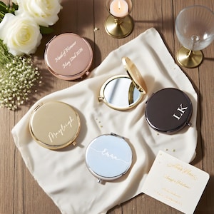 Compact Mirror  With Name Personalized Compact Mirror Custom Engraved Compact Mirror Custom Compact Mirror With Name Thank you gifts
