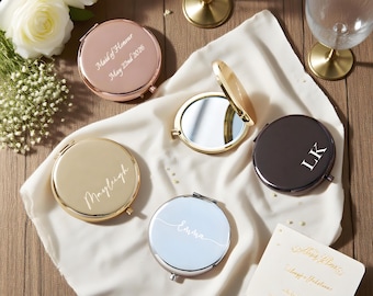 Compact Mirror  With Name Personalized Compact Mirror Custom Engraved Compact Mirror Custom Compact Mirror With Name Thank you gifts