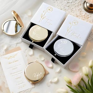 Benutzerdefinierter Taschenspiegel mit Gravur Personalisierter Taschenspiegel Benutzerdefinierter Name Taschenspiegel mit Gravur benutzerdefinierte Hochzeits- oder Geburtstags-Andenken-Geschenke