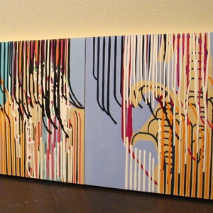 Original Paintings Abstract Acrylic Mixed Media Art Diptych by Aisyah Ang Size 20x40 inches image 4